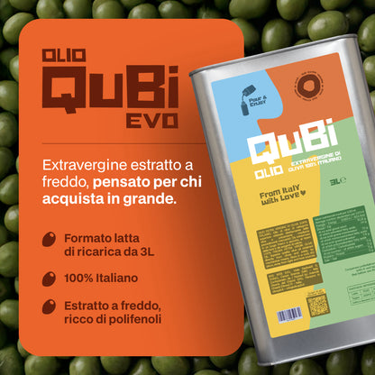 QuBi Horeca Box con 3 Latte da 3 L per la Ricarica