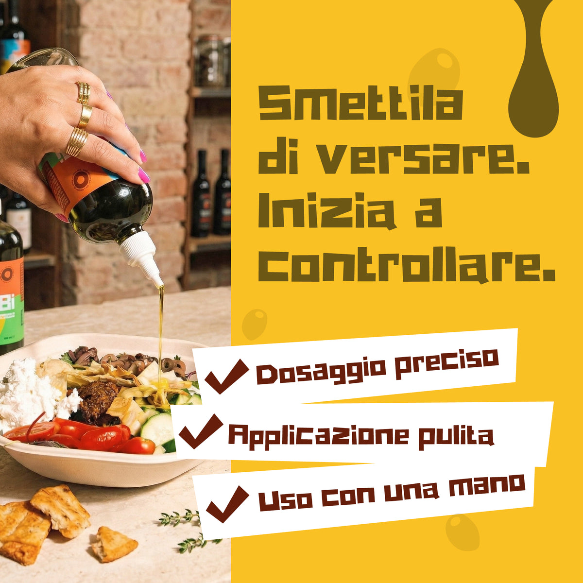 QuBi Kit Ricarica con Squeeze da 500 ml e Latta da 3 L